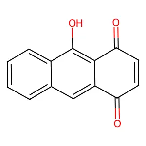 9-Hydroxyanthracene-1,4-dione structure