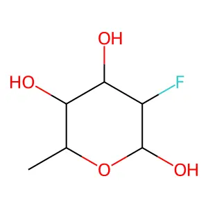 beta-L-2-Fluorofucopyranose structure