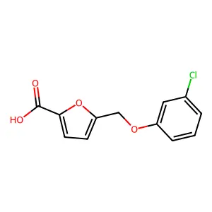 5-[(3-Chlorophenoxy)methyl]-2-furoic acid structure