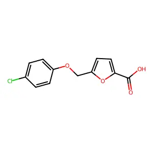 5-((4-Chlorophenoxy)methyl)furan-2-carboxylic acid structure