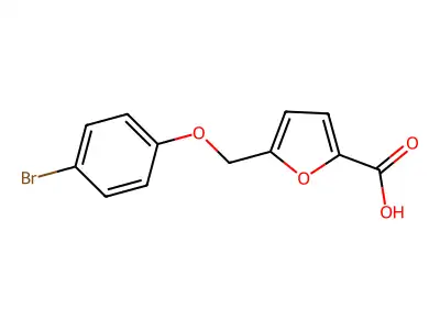 5-(4-Bromophenoxymethyl)furan-2-carboxylic acid structure