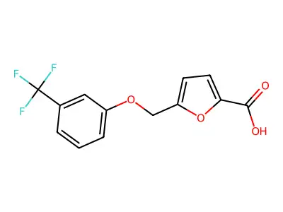 5-([3-(Trifluoromethyl)phenoxy]methyl)-2-furoic acid structure