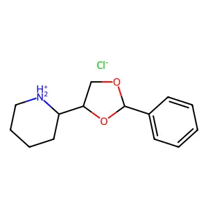 2-(2-Phenyl-1,3-dioxolan-4-yl)piperidine--hydrogen chloride (1/1) structure