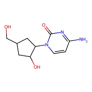 4-Amino-1-[2-hydroxy-4-(hydroxymethyl)cyclopentyl]pyrimidin-2-one structure