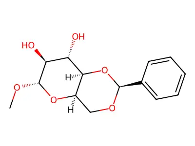 methyl 4,6-O-benzylidene-idopyranoside structure