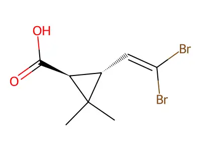 3-(2,2-Dibromovinyl)-2,2-dimethylcyclopropane-1-carboxylic acid structure