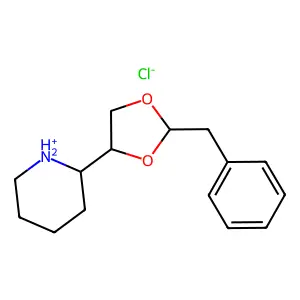 2-(2-Benzyl-1,3-dioxolan-4-yl)piperidine--hydrogen chloride (1/1) structure