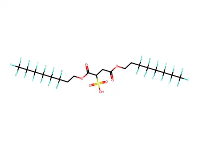 1,4-Dioxo-1,4-bis[(3,3,4,4,5,5,6,6,7,7,8,8,8-tridecafluorooctyl)oxy]butane-2-sulfonic acid structure