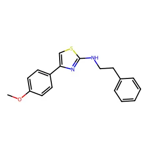 4-(4-Methoxyphenyl)-N-phenethylthiazol-2-amine structure