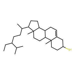 Stigmast-5-ene-3-thiol, (3beta)- structure