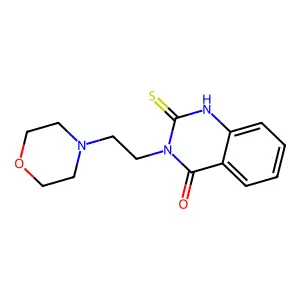 3-[2-(morpholin-4-yl)ethyl]-2-sulfanylquinazolin-4(3H)-one structure