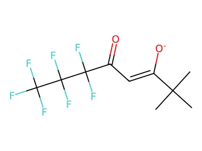 6,6,7,7,8,8,8-Heptafluoro-2,2-dimethyl-5-oxooct-3-en-3-olate structure