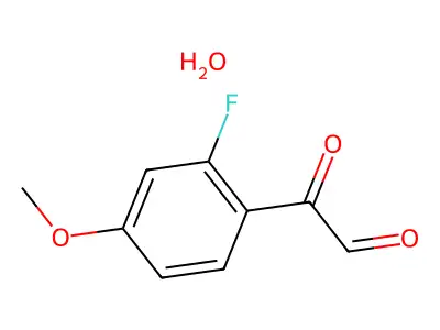 2-Fluoro-4-methoxyphenylglyoxal hydrate structure