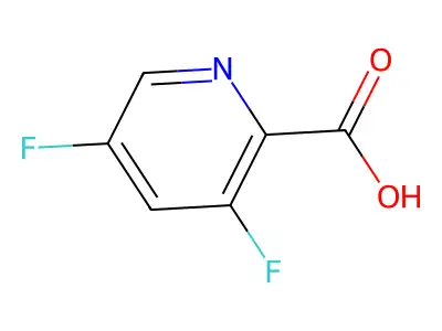 3,5-Difluoropyridine-2-carboxylic acid structure