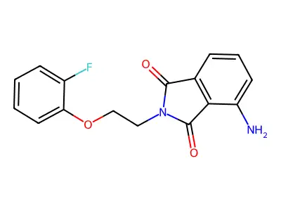 4-Amino-2-[2-(2-fluorophenoxy)ethyl]isoindole-1,3-dione structure
