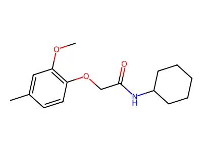 N-Cyclohexyl-2-(2-methoxy-4-methylphenoxy)acetamide structure