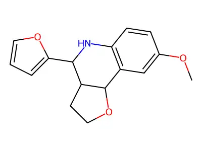 4-Furan-2-yl-8-methoxy-2,3,3a,4,5,9b-hexahydro-furo[3,2-c]quinoline structure