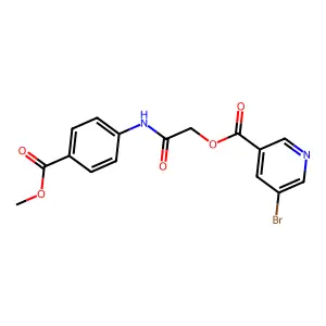 2-((4-(Methoxycarbonyl)phenyl)amino)-2-oxoethyl 5-bromonicotinate structure