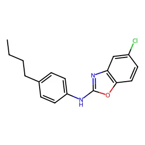 N-(4-butylphenyl)-5-chloro-1,3-benzoxazol-2-amine structure