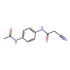N-[4-(acetylamino)phenyl]-2-cyanoacetamide structure