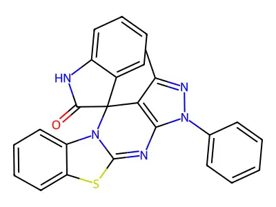 3'-Methyl-1'-phenyl-1'H-spiro[indole-3,4'-pyrazolo[3',4':4,5]pyrimido[2,1-b][1,3]benzothiazol]-2(1H)-one structure