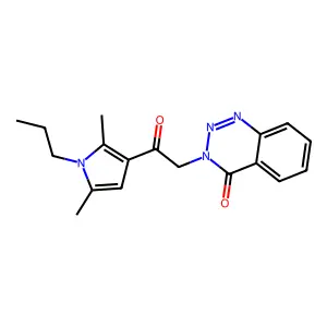 3-[2-(2,5-Dimethyl-1-propylpyrrol-3-yl)-2-oxoethyl]-1,2,3-benzotriazin-4-one structure