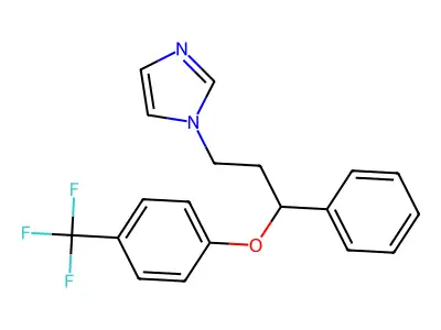 1-[3-Phenyl-3-[4-(trifluoromethyl)phenoxy]propyl]imidazole structure