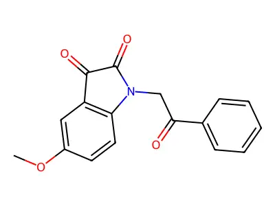 1H-Indole-2,3-dione, 5-methoxy-1-(2-oxo-2-phenylethyl)- structure