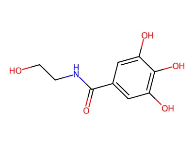 N-(2-Hydroxyethyl)-3,4,5-trihydroxybenzamide structure