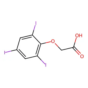 Acetic acid, (2,4,6-triiodophenoxy)- structure