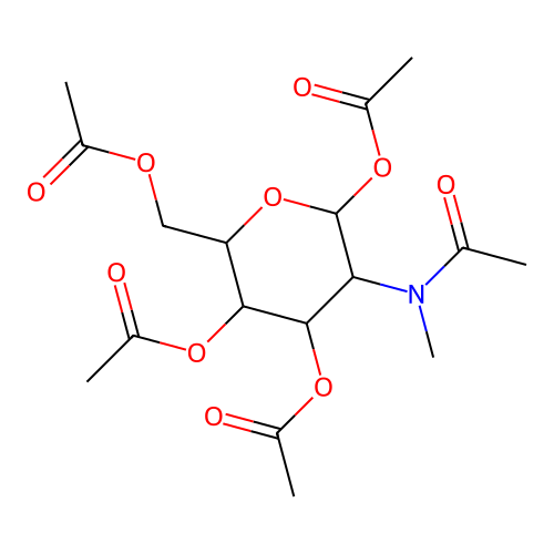1,3,4,6-Tetra-O-acetyl-2-[acetyl(methyl)amino]-2-deoxyhexopyranose structure