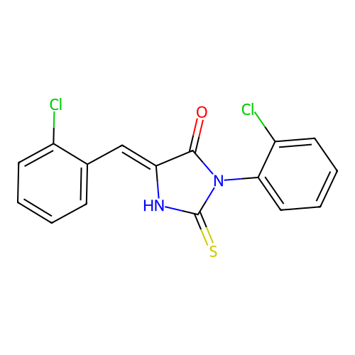 4-Imidazolidinone, 3-(2-chlorophenyl)-5-((2-chlorophenyl)methylene)-2-thioxo- structure