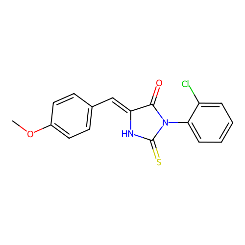 4-Imidazolidinone, 3-(2-chlorophenyl)-5-((4-methoxyphenyl)methylene)-2-thioxo- structure