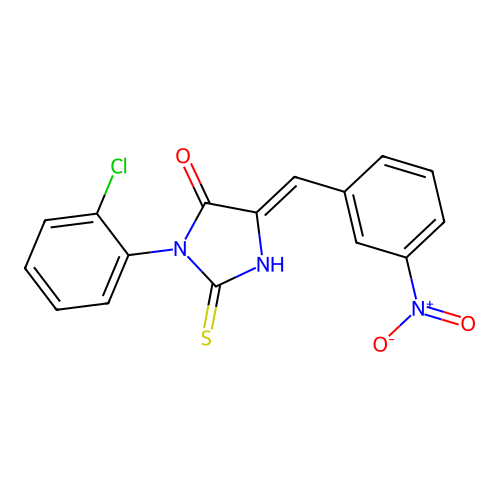 4-Imidazolidinone, 3-(2-chlorophenyl)-5-((3-nitrophenyl)methylene)-2-thioxo- structure