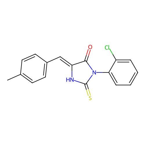 4-Imidazolidinone, 3-(2-chlorophenyl)-5-((4-methylphenyl)methylene)-2-thioxo- structure