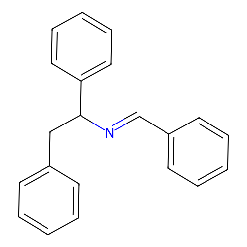 1,2-diphenyl-N-[(E)-phenylmethylidene]ethanamine structure