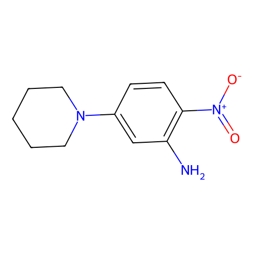 2-Nitro-5-piperidinoaniline structure