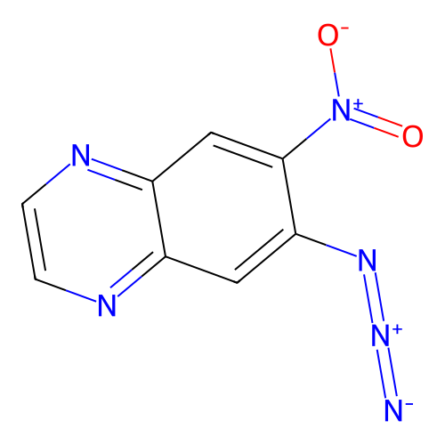 6-Azido-7-nitroquinoxaline structure