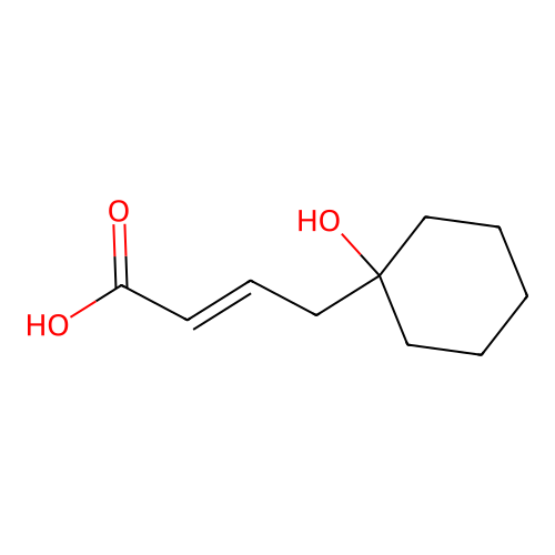 2-Butenoicacid, 4-(1-hydroxycyclohexyl)- structure