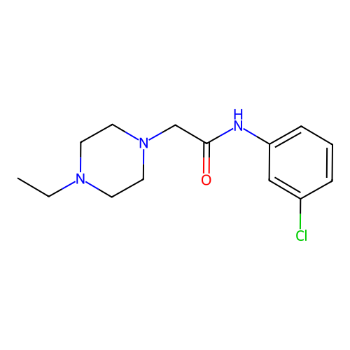 N-(3-chlorophenyl)-2-(4-ethylpiperazin-1-yl)acetamide structure