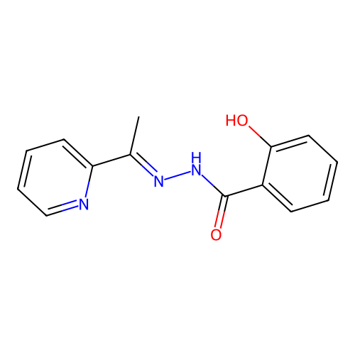2-hydroxy-N'-[1-(2-pyridinyl)ethylidene]benzohydrazide structure