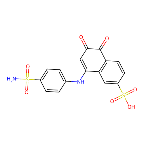 (8E)-6-hydroxy-5-oxo-8-(4-sulfamoylphenyl)imino-naphthalene-2-sulfonic acid structure