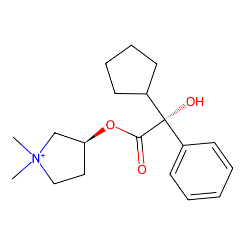 Glycopyrronium, (2R,3'S)- structure