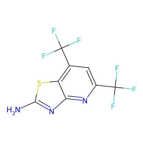 5,7-Bis(trifluoromethyl)-[1,3]thiazolo[4,5-b]pyridin-2-amine structure