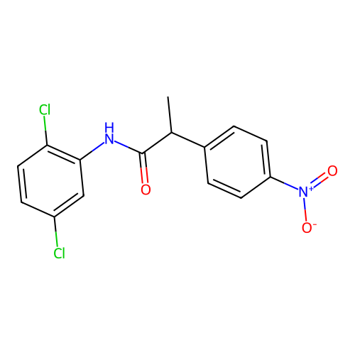 N-(2,5-dichlorophenyl)-2-(4-nitrophenyl)propanamide structure