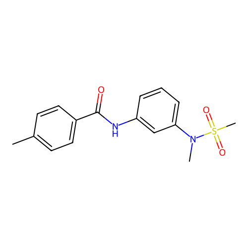 4-methyl-N-{3-[methyl(methylsulfonyl)amino]phenyl}benzamide structure