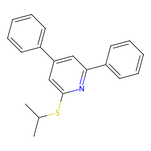 Pyridine, 2-[(1-methylethyl)thio]-4,6-diphenyl- structure