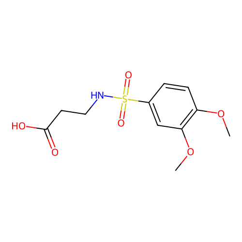 3-(3,4-Dimethoxybenzenesulfonamido)propanoic acid structure