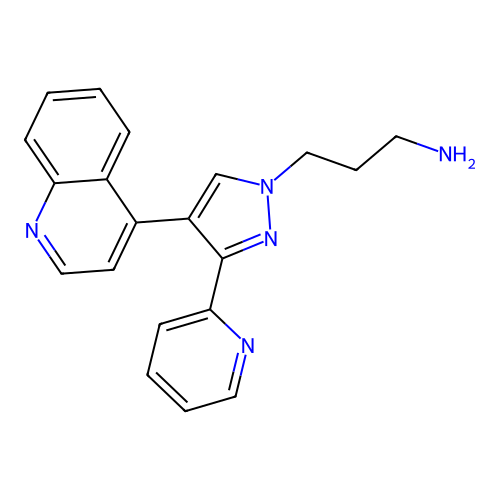 3-(3-Pyridin-2-yl-4-quinolin-4-yl-pyrazol-1-yl)-propylamine structure