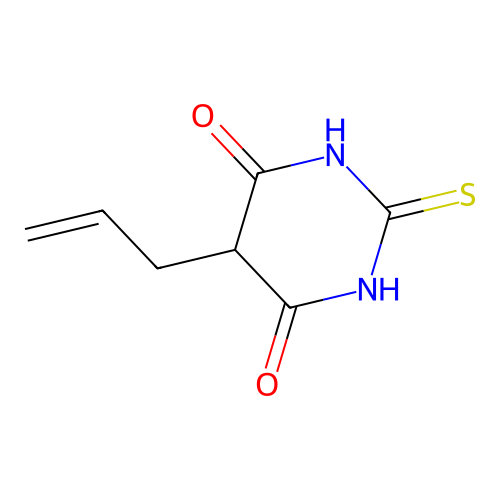 5-allyl-2-thioxodihydropyrimidine-4,6(1H,5H)-dione structure